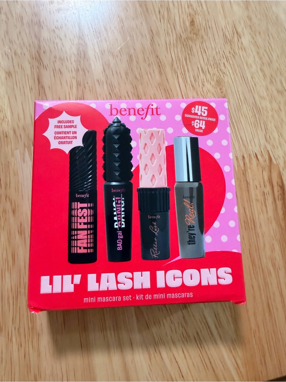 Benefit Lil' Lash Icons Mini Mascara Set - Pink & Red Packaging